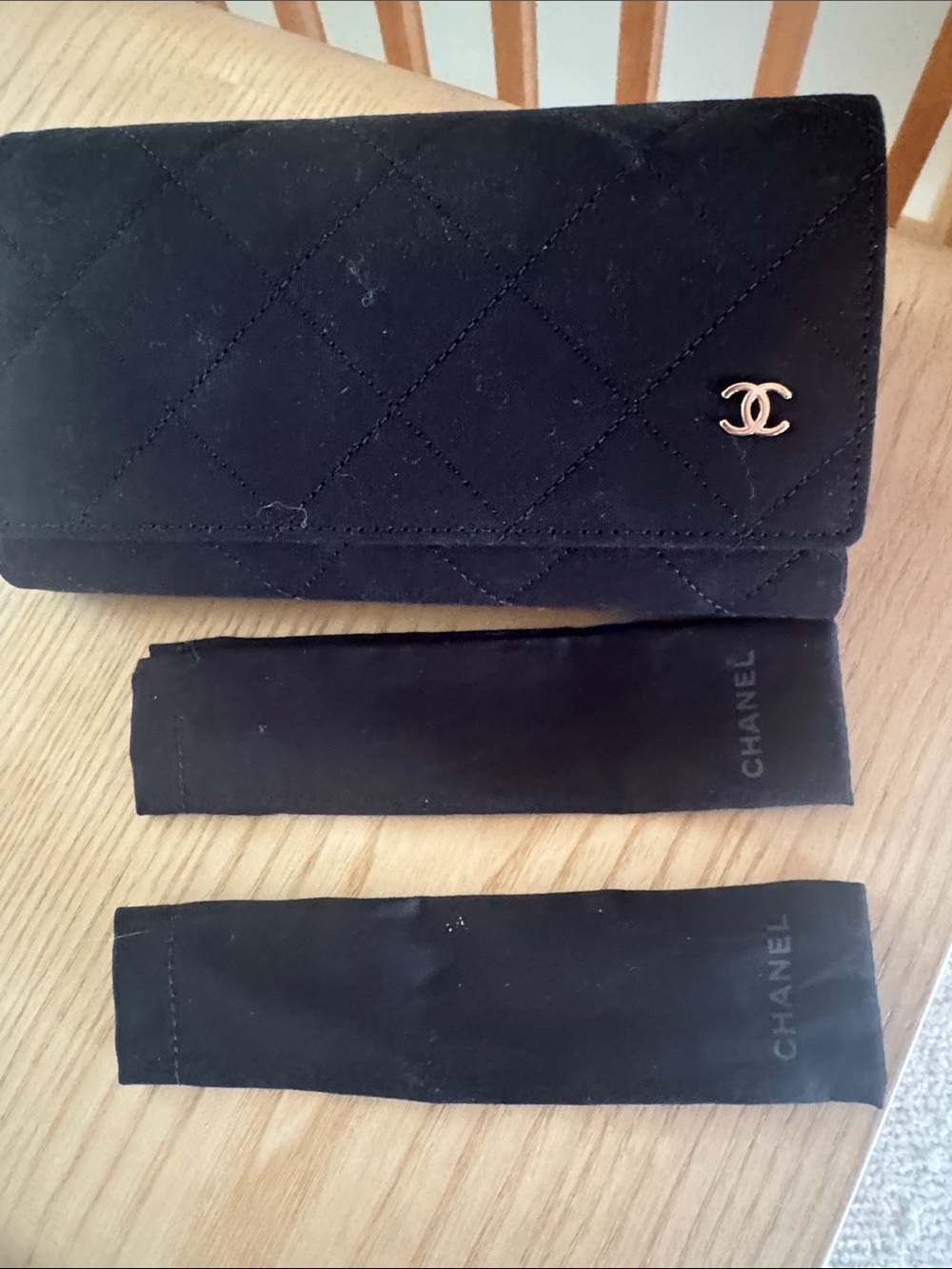 CHANEL Black Rectangular Sunglasses with Silver CC Logo - Picture 6 of 6